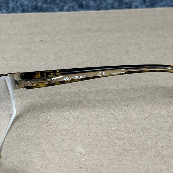 Vogue VO3818 813 Eyeglasses 51 17 135 Half Rimless Brown Tortoise FRAMES ONLY - Picture 6 of 6